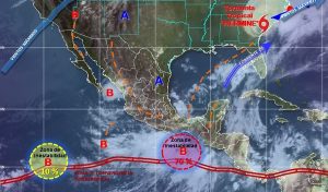 Se prevén lluvias intensas en Nayarit, Guerrero, Oaxaca, Chiapas, Tabasco y el sur de Veracruz