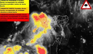 Pronóstico de lluvias vespertinas durante los próximos días en la Península de Yucatán