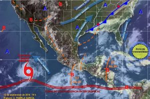 Se prevén tormentas intensas en regiones de Quintana Roo, Campeche, Chiapas y Oaxaca