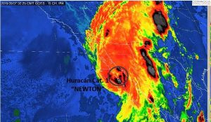Provocará huracán Newton tormentas torrenciales en Baja California Sur, Sonora y Sinaloa