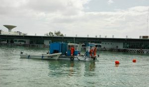 Inician trabajos de limpieza del fondo marino y dragado de mantenimiento en isla del Carmen