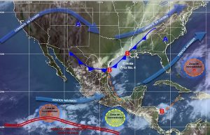 Se prevén tormentas intensas en San Luis Potosí, Hidalgo, Veracruz, Oaxaca, Tabasco y Chiapas