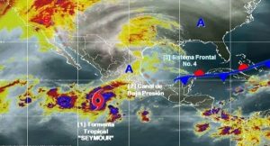 Tormenta tropical Seymour en costas del Pacifico, prevé lluvias en el occidente y sur del país