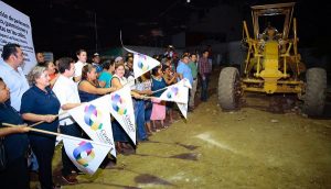 Da Gaudiano banderazo a pavimentación en siete calles de la Asunción Castellanos