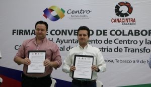 Firman Centro y CANACINTRA Tabasco convenio de colaboración