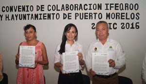 Suscribe Laura Fernández convenio con el IFEQROO