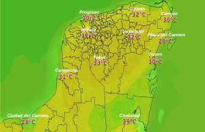 Se mantiene pronóstico de temperaturas calurosas y bajo potencial de lluvias en Yucatán