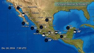 Se mantendrán las temperaturas bajas durante las siguientes horas, en el noroeste y el norte de México