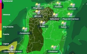 Pronóstico de mañanas frías por Frente Frío 25 en la Península de Yucatán
