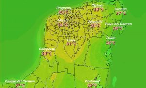 Pronostican temperaturas calurosas y baja posibilidad de lluvias para la Península de Yucatán