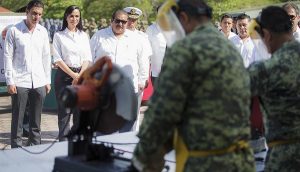 Atestigua Laura Fernández destrucción de armas de fuego en Cancún