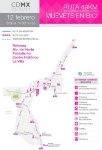 Nueva ruta del Paseo Dominical “Muévete en Bici” CDMX