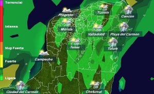 Frente Frío 28 favorecería un ligero descenso en las temperaturas en la Península de Yucatán