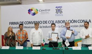 Firman convenio Centro y la Asociación Mexicana de la Industria de la Construcción