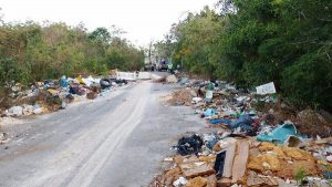 Servicios Públicos limpia basurero clandestino en fraccionamiento “Santa Fe” en Benito Juárez