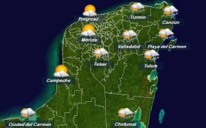 Frente Frío favorecería evento de Norte para este martes a la península de Yucatán