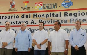 Reconocen apoyos de Gaudiano en aniversario del Hospital Rovirosa