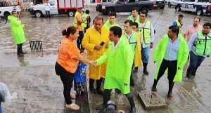 Remberto estrada supervisa acciones preventivas por intensas lluvias en Benito Juárez