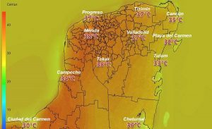 Probables lloviznas vespertinas generarían efecto de “bochorno” en la Península de Yucatán