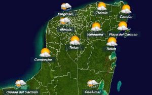 Se pronostican temperaturas de calurosas a muy calurosas en la Península de Yucatán