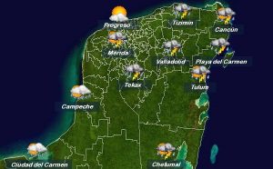 Se prevén tormentas muy fuertes en zonas de Chiapas, Campeche, Yucatán y Quintana Roo