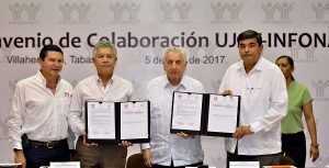 Atestiguan Núñez y Penchyna Convenio UJAT-Infonavit