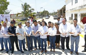 Cumple Gaudiano con la pavimentación de cinco calles en la colonia Vicente Guerrero