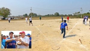 Sana convivencia entre alcaldes y funcionarios de Centro y Macuspana, en partido de béisbol