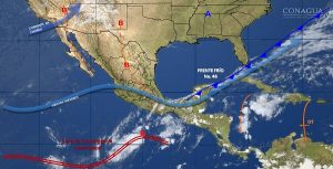 Se prevén tormentas fuertes en gran parte de México, durante el resto del día
