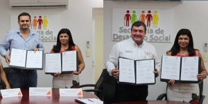 Firma SDS convenios para obras en Tacotalpa y Teapa