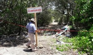 Clausura PROFEPA relleno con basura afectando a manglares en la Ría de Progreso Yucatán
