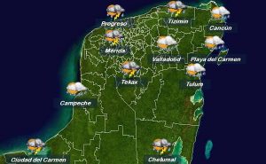 Se pronostica en la Península de Yucatán aumento en el potencial de lluvias para los próximos días