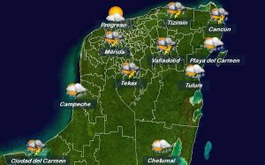 Precipitaciones este fin de semana, sin descartar temperaturas calurosas en la Península de Yucatán