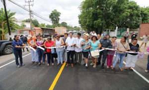 Inaugura Gaudiano reconstrucción de más de 1 km de carretera en Río Viejo 1ª sección