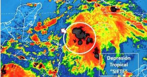 Se forma la Depresión Tropical 7 en aguas del Mar Caribe