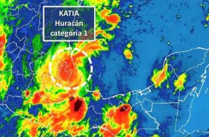 Katia toca tierra en Tecolutla, Veracruz