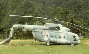 Caída de helicóptero de la SEDENA tres lesionados
