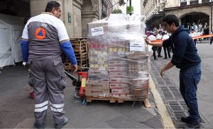 Capitalinos donan 170.5 toneladas de víveres para personas damnificadas de Chiapas y Tabasco