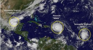 Tres huracanes simultáneos en el Atlántico: Katia, Irma y José