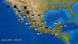 Se prevé el primer temporal de lluvias de septiembre en la mayor parte de México