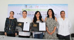 Firma gobierno de Puerto Morelos convenio de colaboración con el IDAIPQROO en transparencia