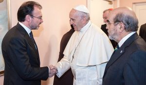 Videgaray agradece al Papa Francisco cariño demostrado hacia México durante sismos
