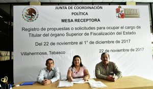 Inicia proceso de selección de titular del Órgano Superior de Fiscalización en Tabasco