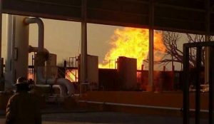 Atiende Pemex incendio en estación de compresión en Tamaulipas