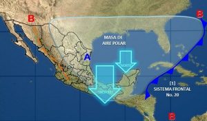 Se prevé ambiente frío en gran parte de México y lluvias fuertes en Tabasco, Veracruz y Chiapas