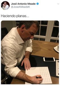 Meade hace planas luego de decir “hemos resolvido” en Hidalgo