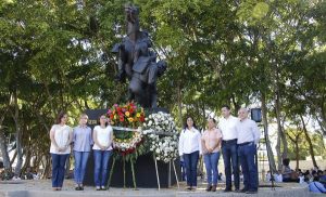 Presenta Centro ofrenda en conmemoración al 154 Aniversario de la Gesta Heroica del 27 de Febrero