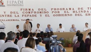 Atestigua Casilda Ruiz firma de convenio entre la FEPADE y el gobierno del estado de Tabasco