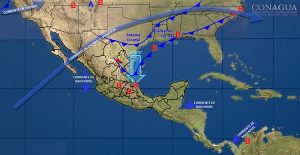 Se prevén intervalos de chubascos en el sur de Veracruz, el oriente de Oaxaca y el norte de Chiapas