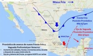 Emite PC aviso especial por próximo evento de norte en Veracruz